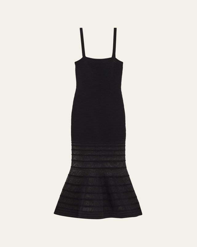 Vallarie Stripe Illusion Midi Dress